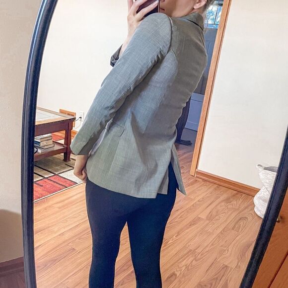 Rag & Bone Hidden Button Blazer Jacket Grey 0 - Picture 3 of 10